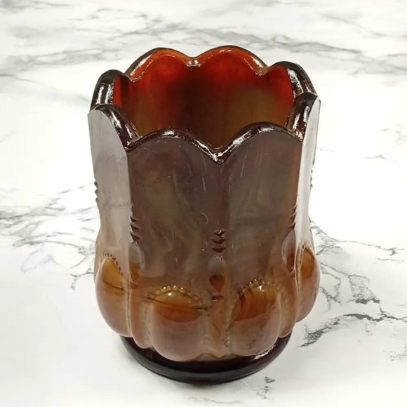 Degenhart Glass Beaded Oval Trinket Toothpick Paperweight Vintage - Picture 7 of 7